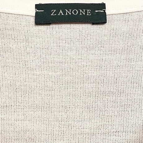 MADE IN ITALY製 ZANONE icecotton VネックTシャツ ホワイト 48サイズ