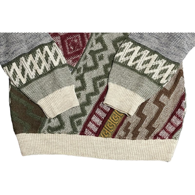 MADE IN ITALY製 Francesco Morri 3Dニットセーター マルチカラー