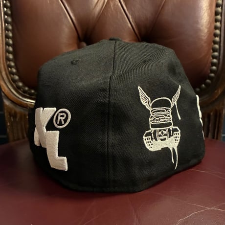激レア 50個限定 非売品 NEW ERA 人気ストリートブランド 6ブランド コラボレーションモデル 59FIFTY ベースボールキャップ ブラック 7-3/8 58.7cm