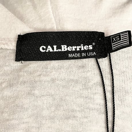 ☆タグ付き新古品☆ MADE IN USA製 CAL.Berries トライブレンドフルジップパーカー ホワイト XSサイズ
