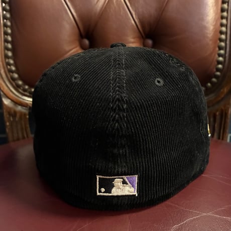 NEW ERA × MLB ARIZONA DIAMONDBACKS COOPERSTOWN COLLECTION 59FIFTY コーデュロイベースボールキャップ ブラック 7-1/4 57.7cm