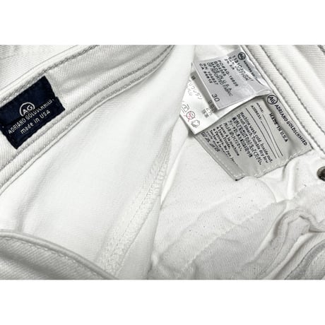 MADE IN USA製 ADRIANO GOLDSCHMIED ホワイトデニムパンツ ホワイト W30サイズ
