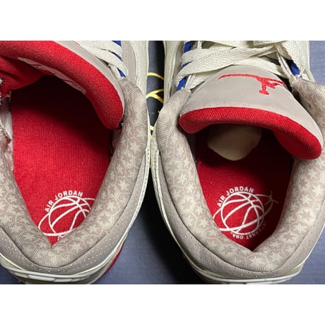 箱、黒タグ、納品書付き NIKE AIR JORDAN3 INTERNATIONAL FLIGHT スニーカー トリコロール US8/26cm