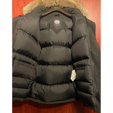 MADE IN CANADA製 CANADA GOOSE EDIFICE別注 ORFORD PARKA 脱着式コヨーテファー付きフードダウンジャケット ブラック Sサイズ