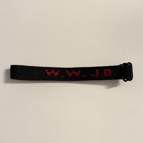 レア 当時物 WWJD ブレスレット ブラック×レッド