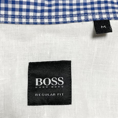HUGO BOSS 長袖リネンシャツ ホワイト Mサイズ