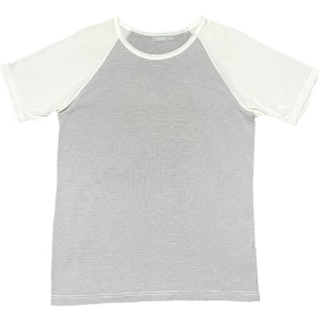 MADE IN ENGLAND製 SUNSPEL ボーダー柄半袖Tシャツ グレー Mサイズ