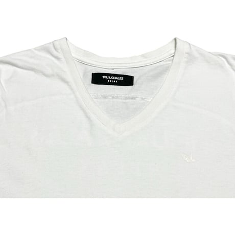 ▲訳あり商品▲ 1PIU1UGUALE3 RELAX VネックTシャツ ホワイト Lサイズ