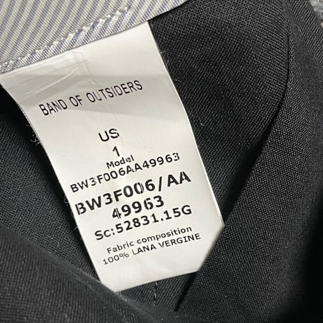 MADE IN ITALY製 BAND OF OUTSIDERS チェック柄ヴァージンウールスラックス ブラウン 1サイズ