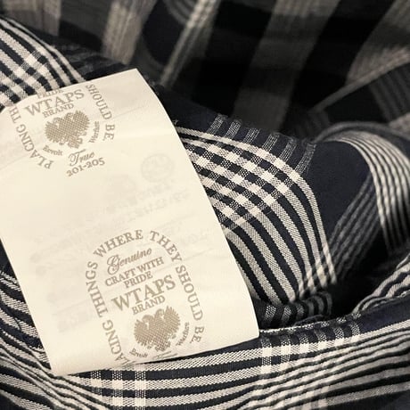 MADE IN JAPAN製 WTAPS 2016SSモデル 半袖チェックシャツ ネイビー Sサイズ