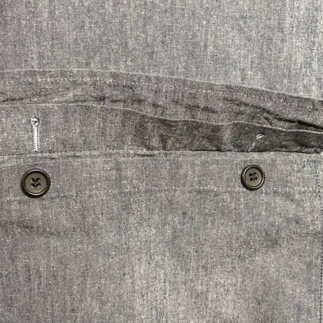 MADE IN PORTUGAL製 A.P.C. フルジップダンガリーコットンリネンジャケット インディゴ Sサイズ