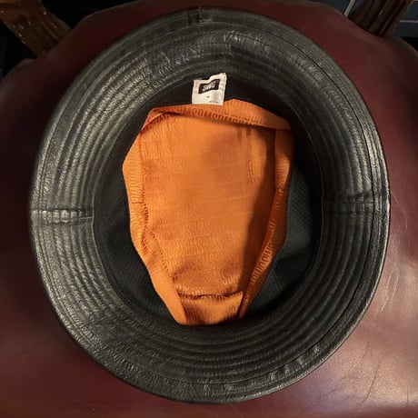 激レア MADE IN JAPAN製 SWAGGER COW LEATHER 牛革 本革レザーバケットハット ブラック Mサイズ