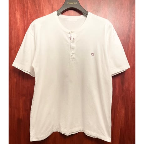 MADE IN JAPAN製 Papas ヘンリーネックTシャツ ホワイト M/48サイズ