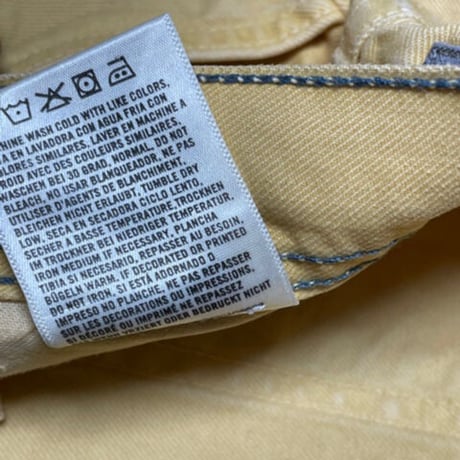 MADE IN USA製 CITIZENS of HUMANITY コットンカラーパンツ イエロー W32サイズ