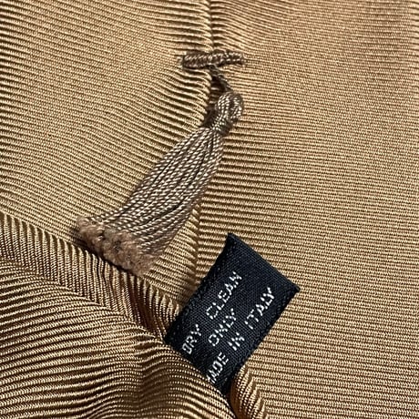 MADE IN ITALY製 Cantini HANDMADE ソリッドシルクネクタイ ブラウン
