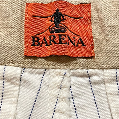 MADE IN ITALY製 BARENA ストライプ柄ハーフパンツ アイボリー 48サイズ