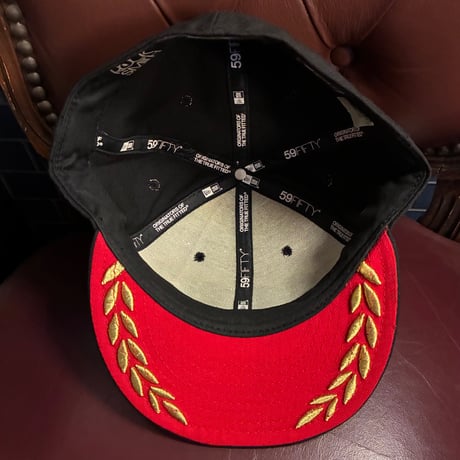 レア NEW ERA × ROCKSMITH コラボレーションモデル 59FIFTY ウールベースボールキャップ ブラック 7-3/4 61.5cm