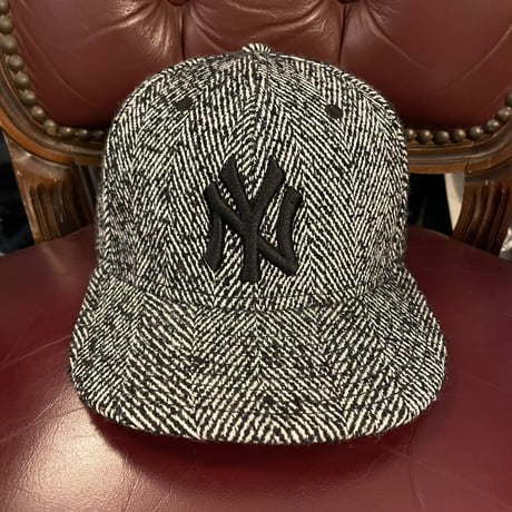 NEW ERA × NEW YORK YANKEES 59FIFTY ウールベースボールキャップ ブラック×ホワイト 7-3/8 58.7cm