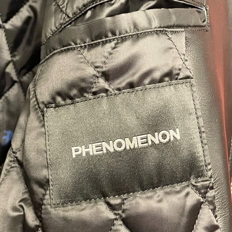 ☆タグ付き新古品☆ 激レア 定価27.5万 MADE IN JAPAN製 PHENOMENON 2022年復刻モデル カウレザーコンビハイブリッドミックスライダースジャケット レッドチェック Lサイズ