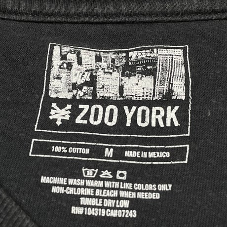 ZOO YORK 半袖プリントTシャツ ブラック Mサイズ