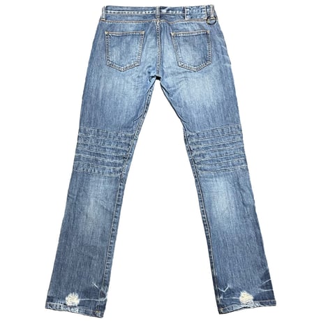 MADE IN ITALY製 RING MILANO バイカーデニムパンツ インディゴ W31サイズ