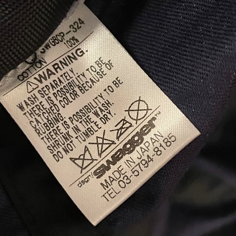 MADE IN JAPAN製 SWAGGER オリジナルクロスデザイン総柄アジャスターキャップ ネイビー