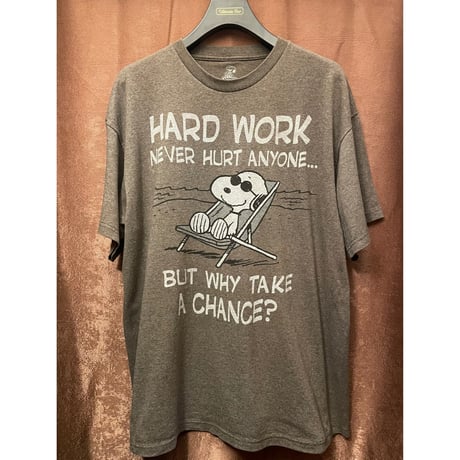 MADE IN MEXICO製 PEANUTS SNOOPY プリントTシャツ ブラウン XLサイズ