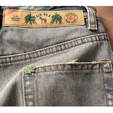 MADE IN ITALY製 DSQUARED2 ダメージ加工デニムパンツ ライトインディゴ 46サイズ