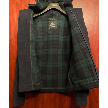 MADE IN ENGLAND製 Gloverall ウールショートダッフルコート ネイビー Sサイズ