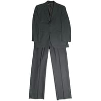 BROOKS BROTHERS 346 ストライプ柄ストレッチウールスーツ チャコールグレー 37S/W31-L31サイズ