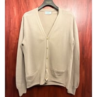 MADE IN ITALY製 80s UNITED COLORS OF BENETTON ラムウールカーディガン ベージュ 48サイズ