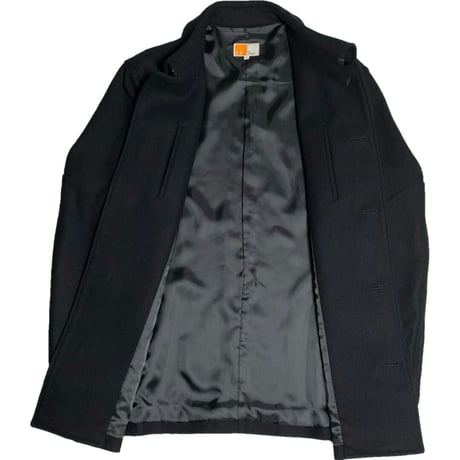 MADE IN JAPAN製 E.Z BY ZEGNA ウールステンカラーコート ブラック Lサイズ