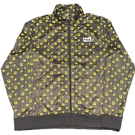 FILA FOR URBAN OUTFITTERS 総柄トラックジャケット ブラウン Lサイズ