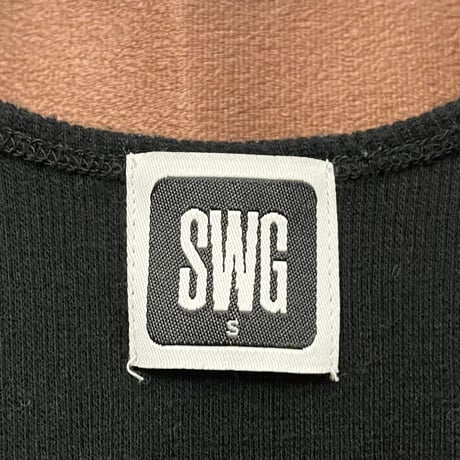 MADE IN JAPAN製 SWAGGER クロスプリントタンクトップ ブラック Sサイズ