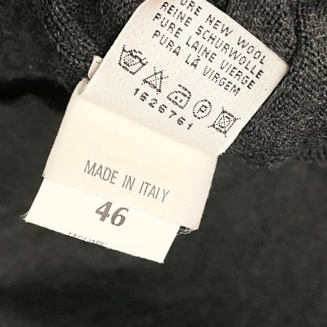 MADE IN ITALY製 ROMANI studio ヴァージンメリノウールベスト チャコールグレー 46サイズ