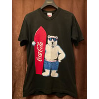 希少 MADE IN USA製 90s Coca-Cola ポーラーベアープリントTシャツ ブラック Mサイズ