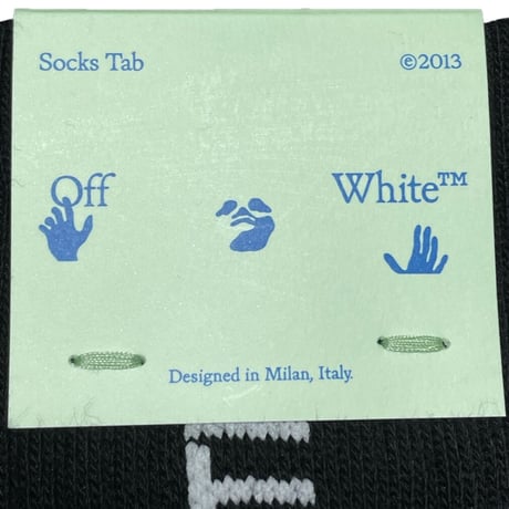 ★新品★ MADE IN ITALY製 2021-22FW OFF-WHITE ソックス DIAG MID LENGHT SOCKS BLACK WHITE OMRA001F21KNI0031001