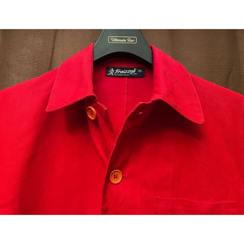 MADE IN ITALY製 Fraizzoli コットンジャケット レッド 46サイズ MADE IN ITALY製 Fraizzoli コットンジャケット レッド 46サイズ