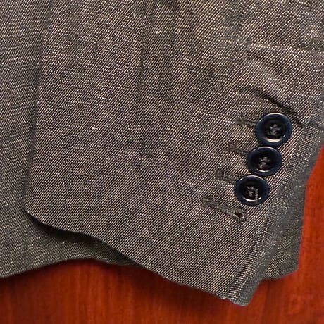 MADE IN ITALY製 Care label Premium Garment デニムダブルテーラードジャケット インディゴ Sサイズ