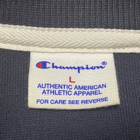 Champion NEW YORKロゴ 裏使い半袖スウェットTシャツ ネイビー Lサイズ