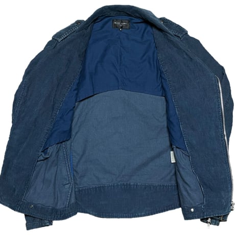 UNITED ARROWS BLUE LABEL コーデュロイライダースジャケット ネイビー Mサイズ