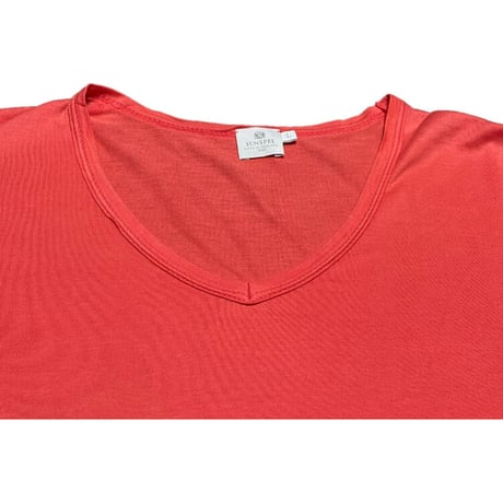 MADE IN ENGLAND製 SUNSPEL VネックTシャツ オレンジ Lサイズ