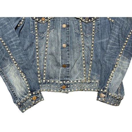 DENIM&SUPPLY RALPH LAUREN スタッズ加工デニムジャケット ライトインディゴ Mサイズ