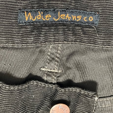 MADE IN ITALY製 nudie Jeans オーガニックコットンコーデュロイパンツ ダークブラウン W28-L32サイズ