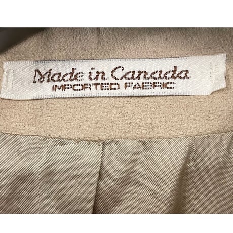 MADE IN CANADA製 RALPH LAUREN made expressly for Dillard's スウェードレザー調テーラードジャケット アイボリー 44Rサイズ