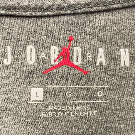 AIR JORDAN 長袖プリントTシャツ グレー Lサイズ