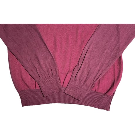 MADE IN ITALY製 VNECK クルーネックセーター ワイン 54サイズ