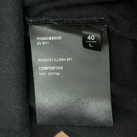 MADE IN JAPAN製 PHENOMENON 2011年SSモデル ポケット付きTシャツ ブラック L/40サイズ