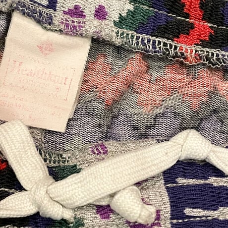 Healthknit 総柄ニットハーフパンツ マルチカラー Lサイズ
