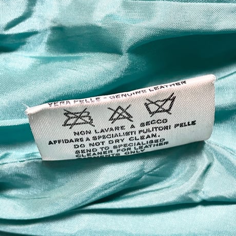 MADE IN ITALY製 BEGEDOR Italia VERA PELLE ノーカラーレザージャケット グリーン 40サイズ